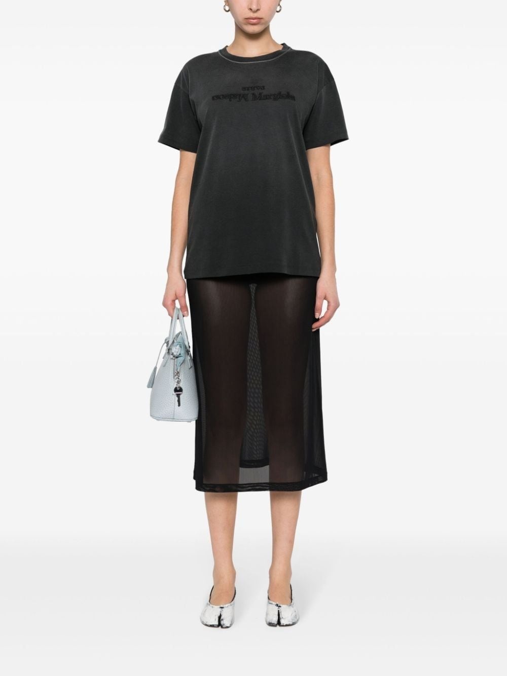 Reverse logo-print cotton T-shirt - 2