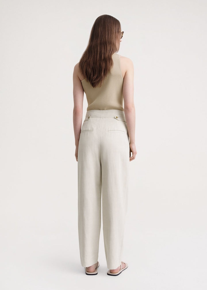 Double-Pleated trousers ecru - 4