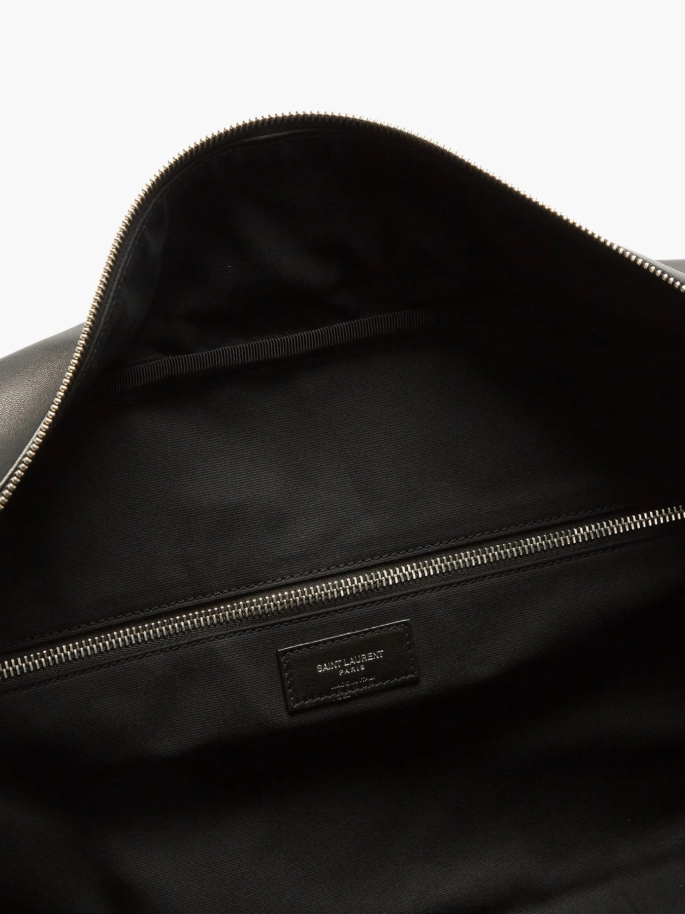 Foiled-logo leather duffle bag - 6