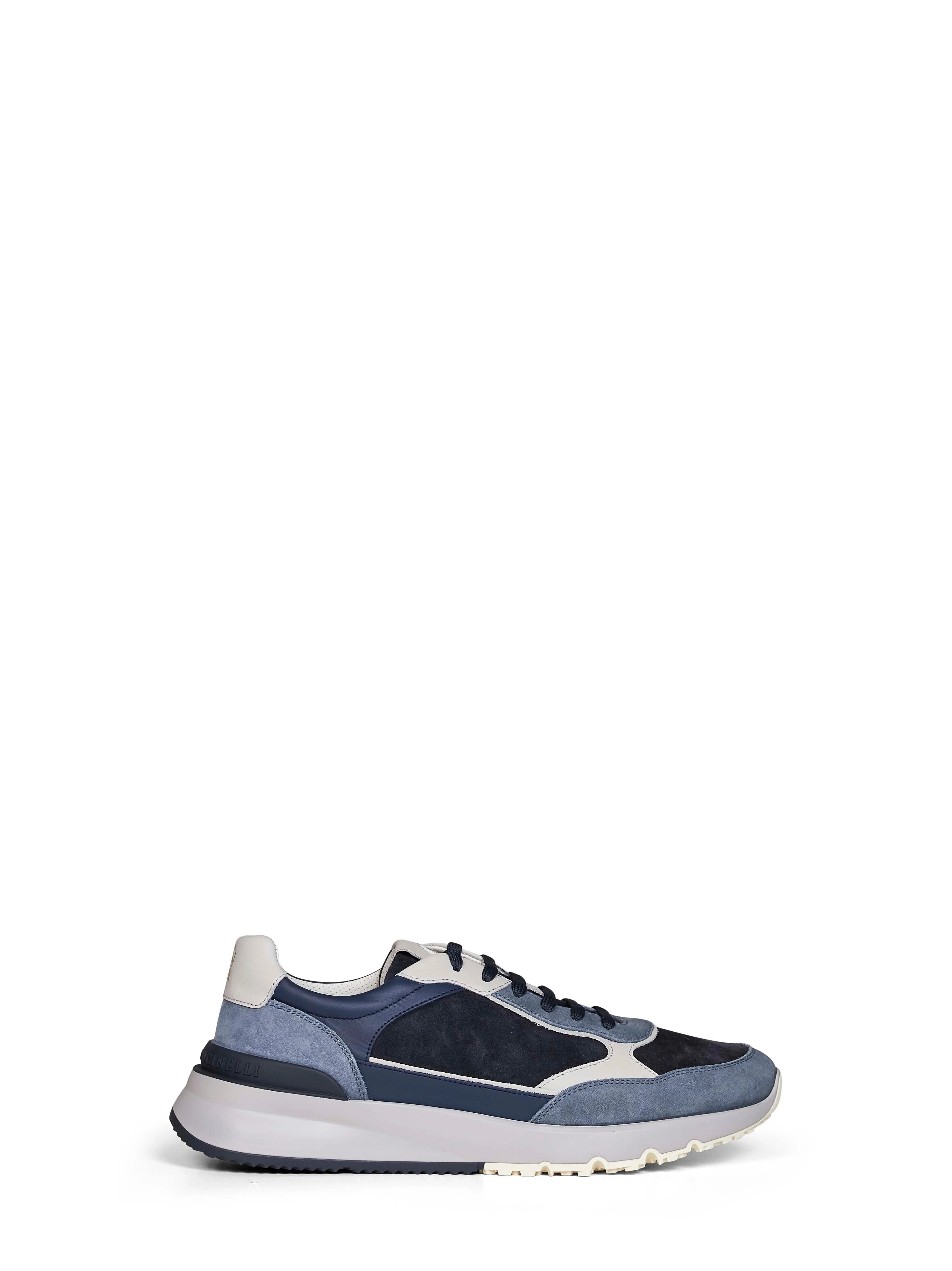 Brunello Cucinelli Men Multicolor Suede And Smooth Leather Sneakers - 1