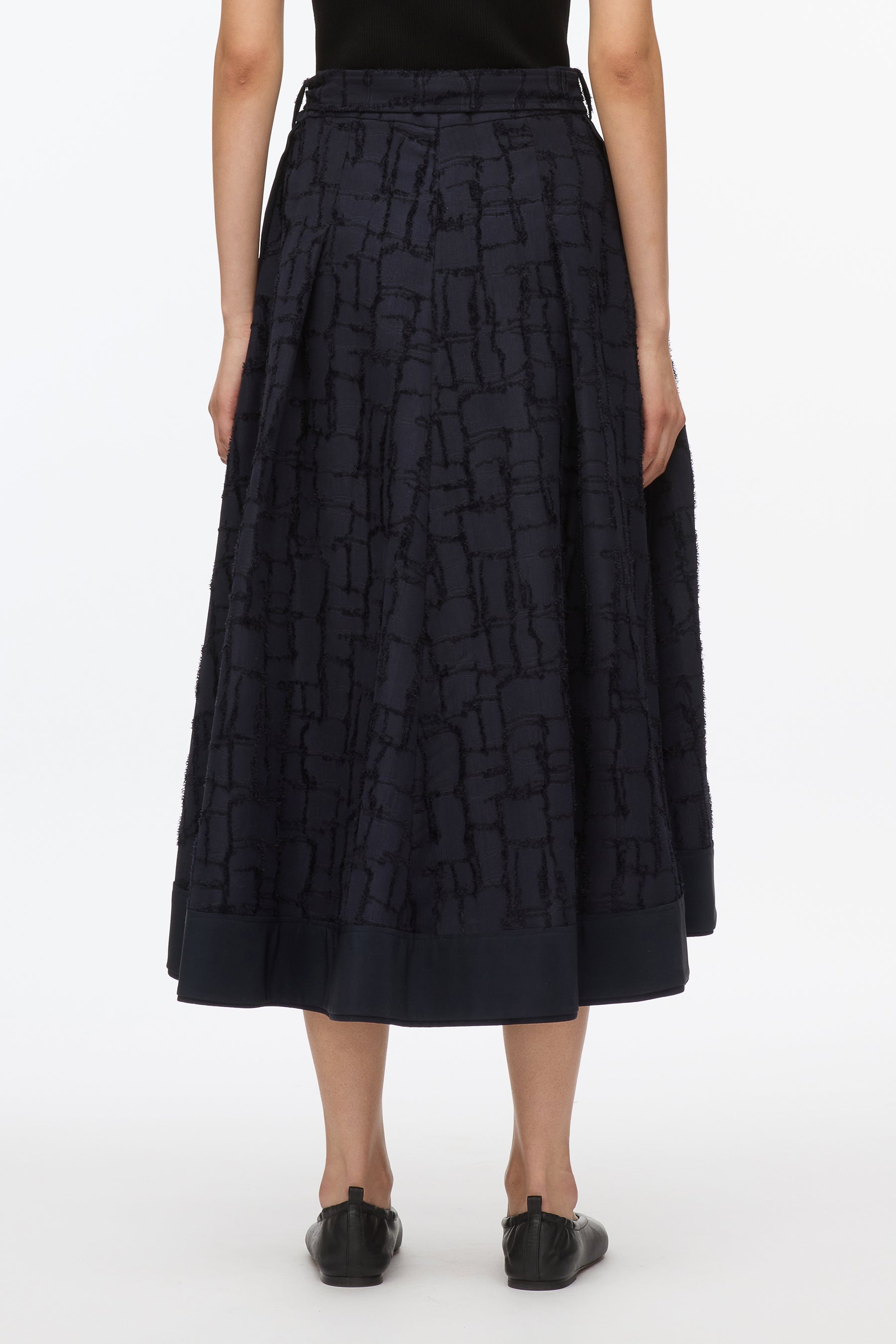 Check Fil Coupe Skirt - 5