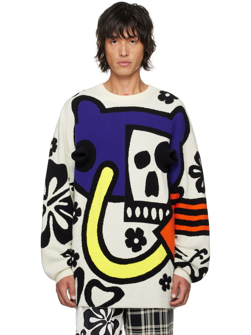 White Android Knit Sweater 1