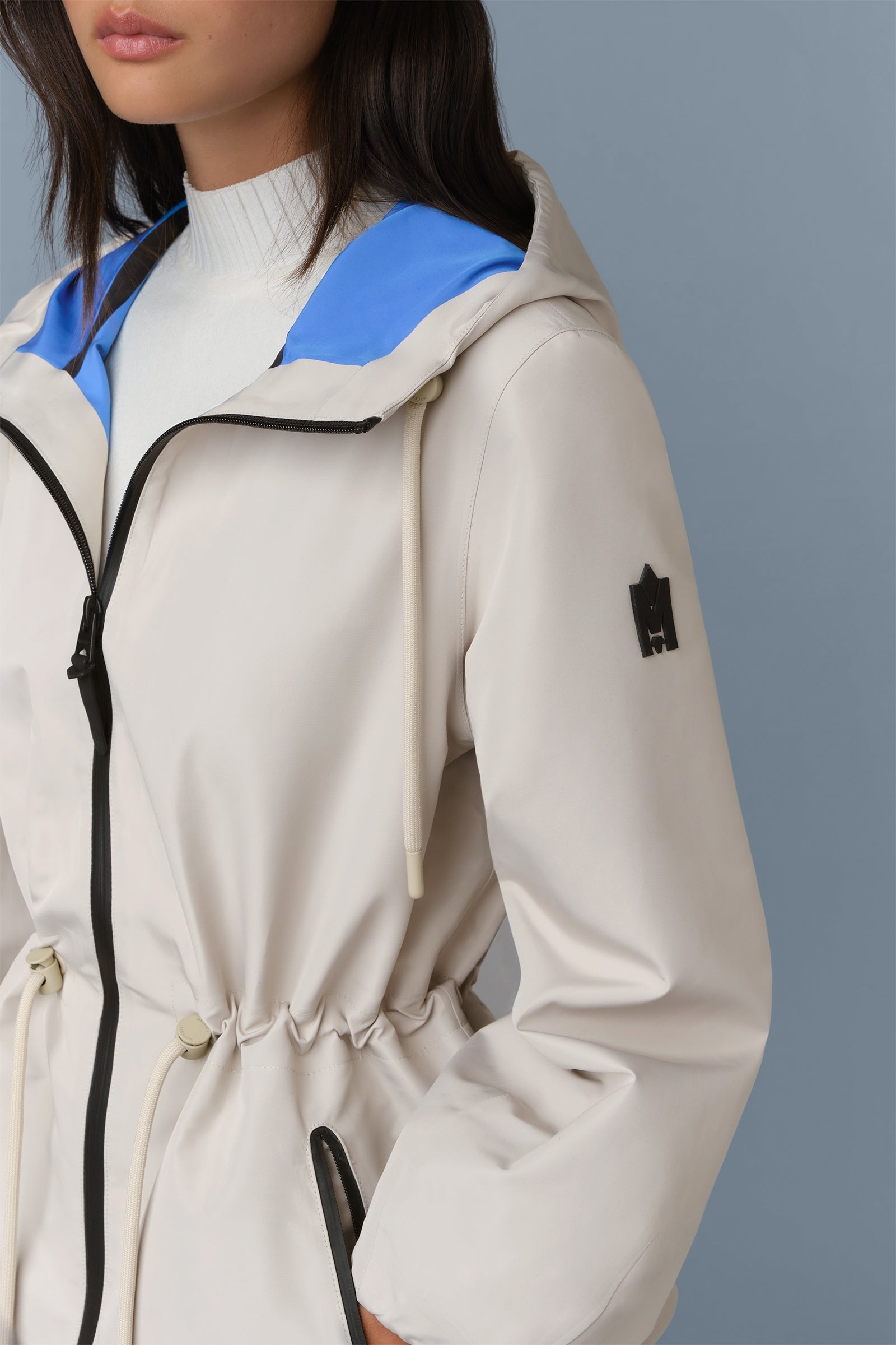 KALEA Technical Rain Jacket with Drawcord Waist - 6