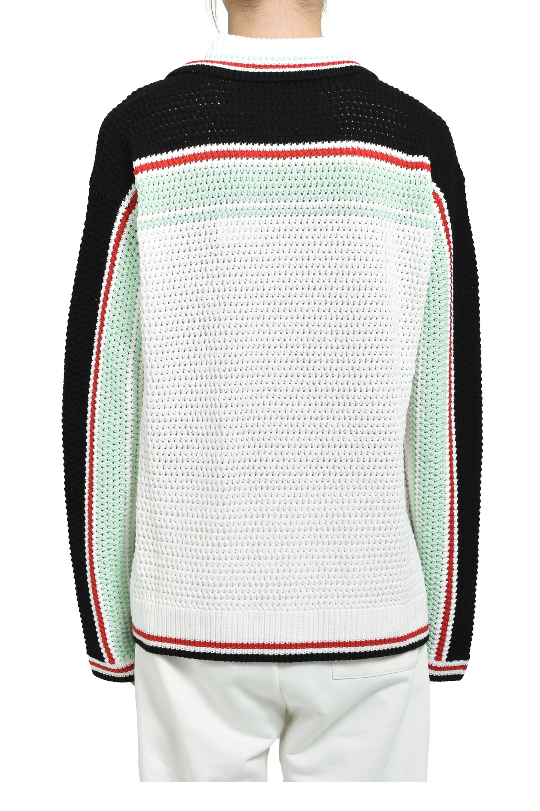 FAUX CROCHET SHIRT / BLK MULTI - 2