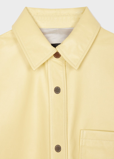 Paul Smith Women's Pale Yellow Leather Shirt outlook