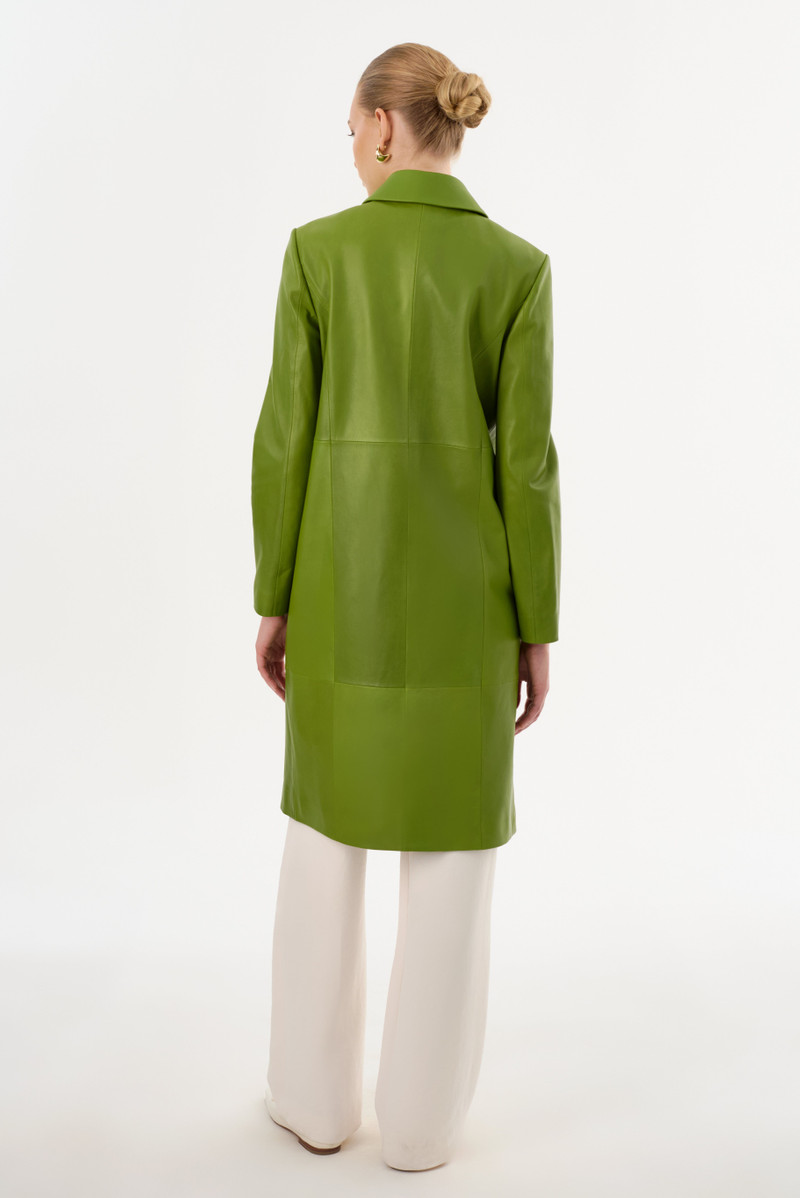 BELEN | Longline Leather Coat 9