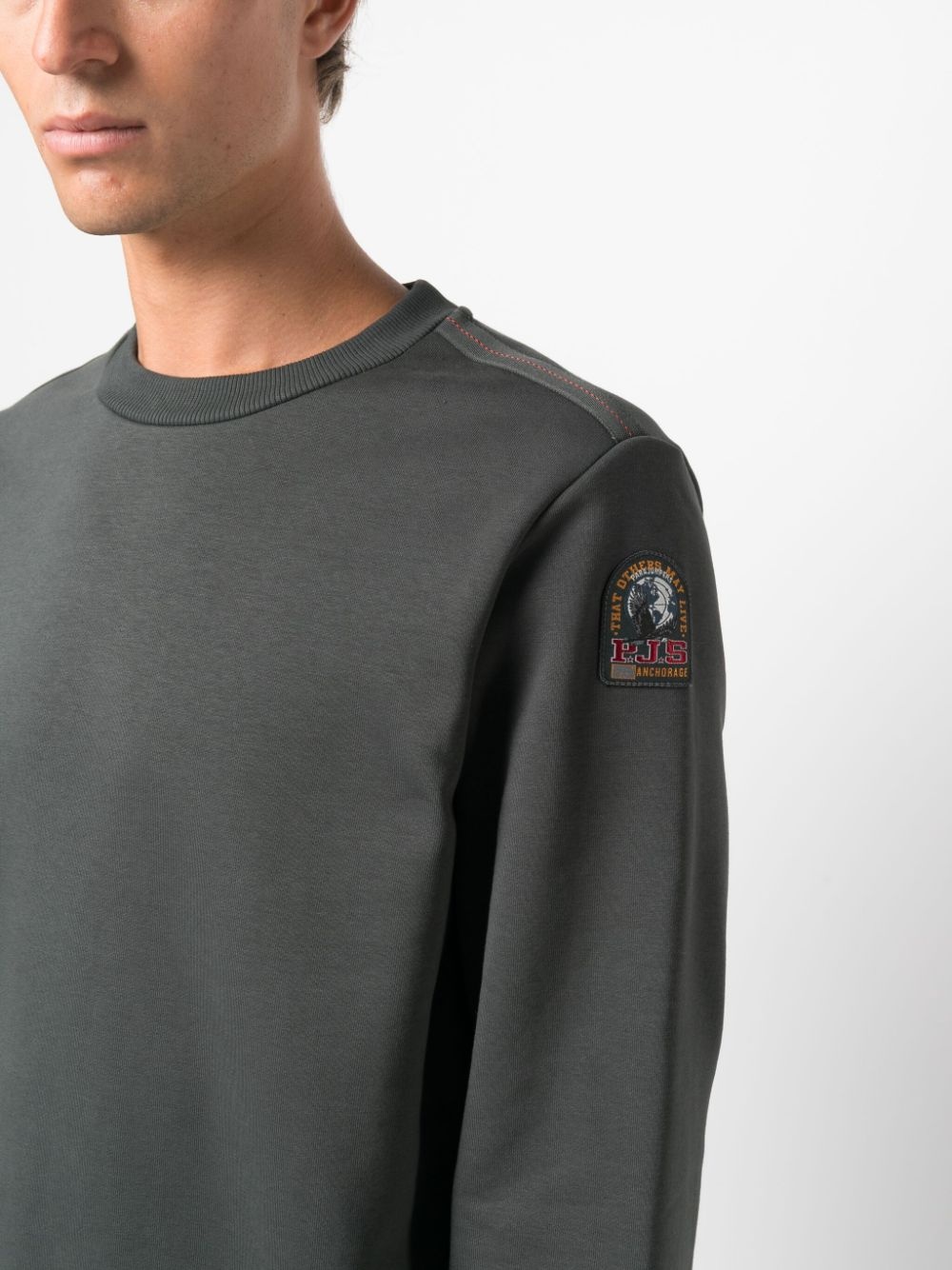 logo-patch jersey sweatshirt - 5