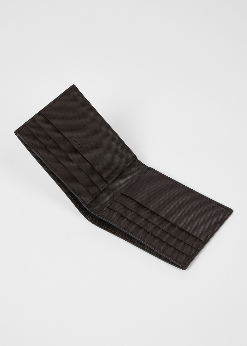Brown 'Signature Stripe' Cutout Compact Billfold Wallet 3