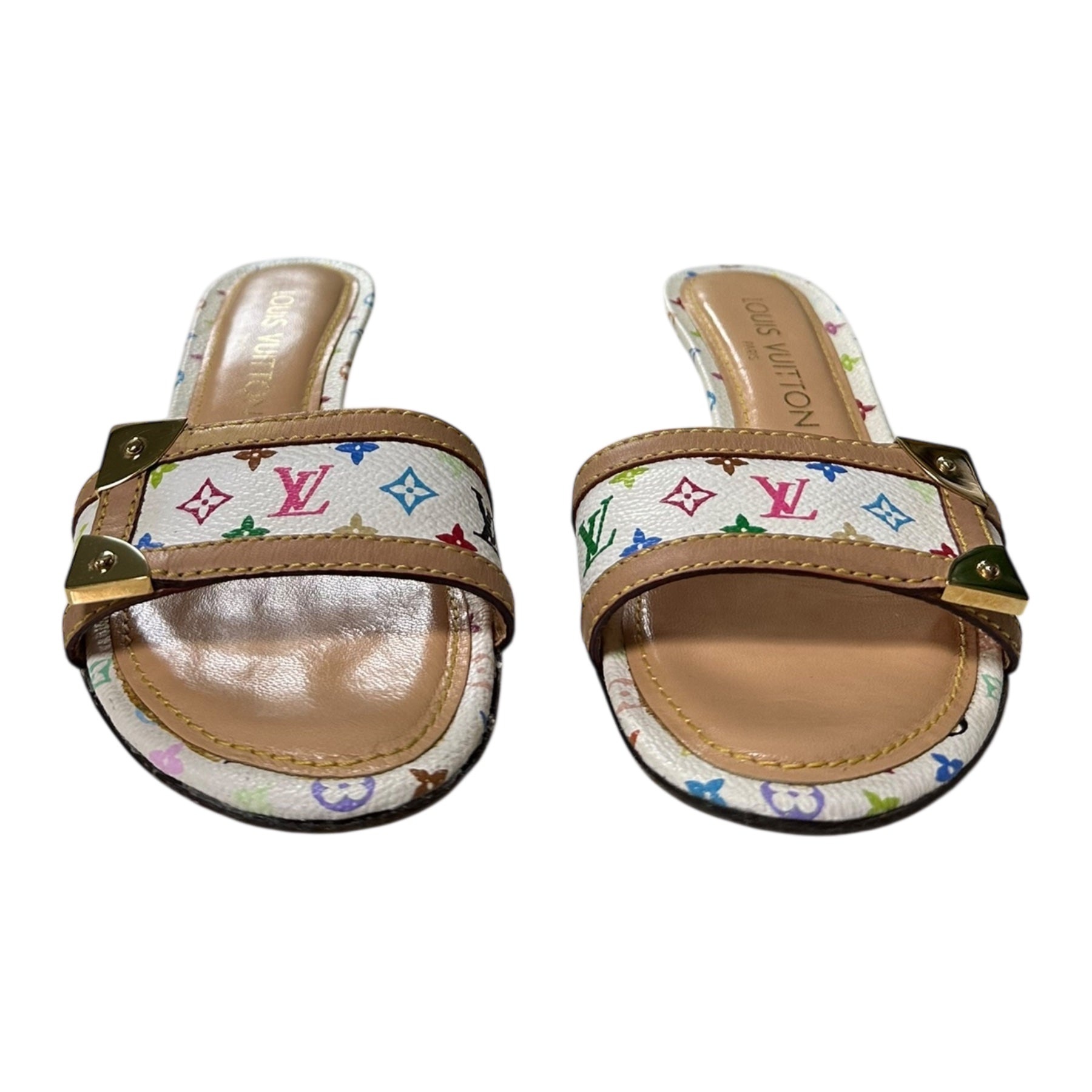 LOUIS VUITTON Monogram Leather Sandals - 2