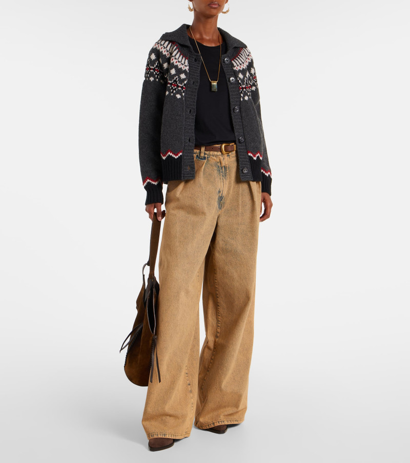 Alanui Desert Rose wide-leg jeans outlook