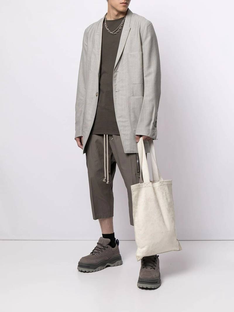 Rick Owens single-breasted wool blazer outlook