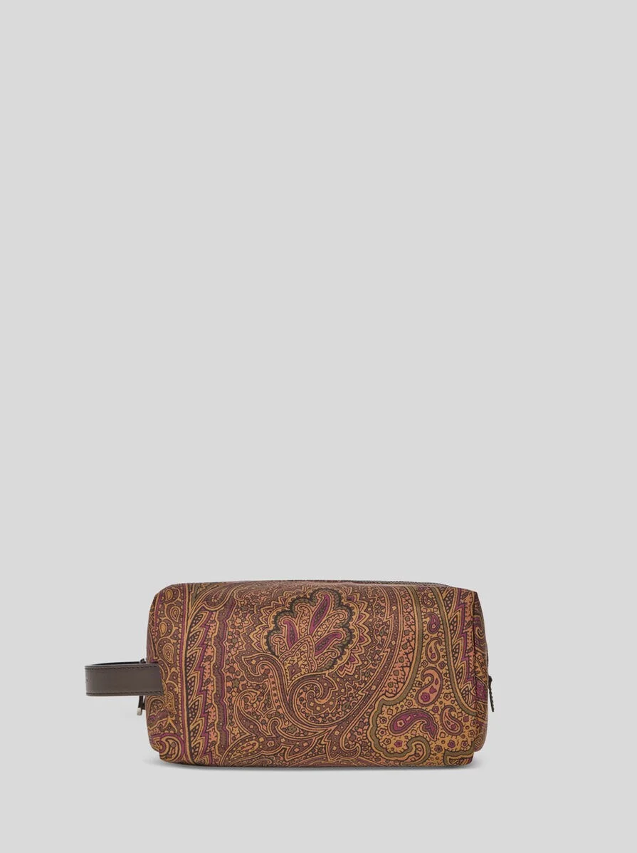 MEDIUM NYLON POUCH WITH HANDLE AND ARNICA MOTIF - 1