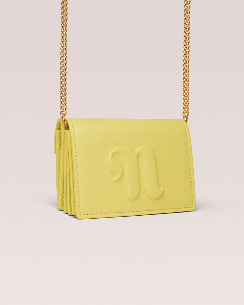 THE CONCERTINA MINI - Card holder with chain - Yellow 3