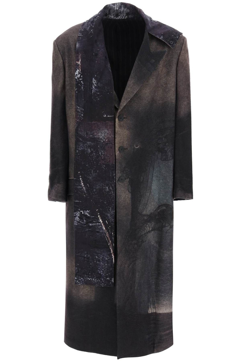 PRINTED COAT WITH STOLE YOHJI YAMAMOTO 1