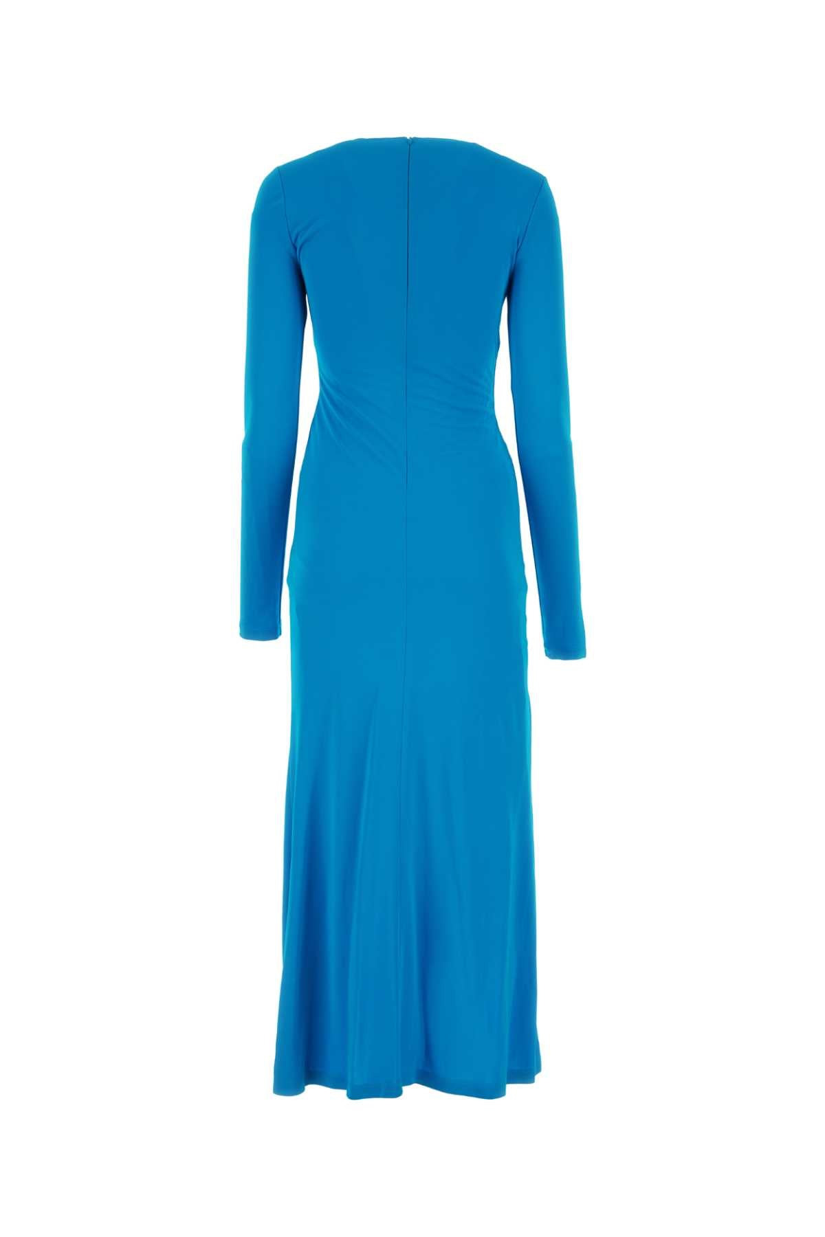 Givenchy Women Turquoise Crepe Long Dress - 2