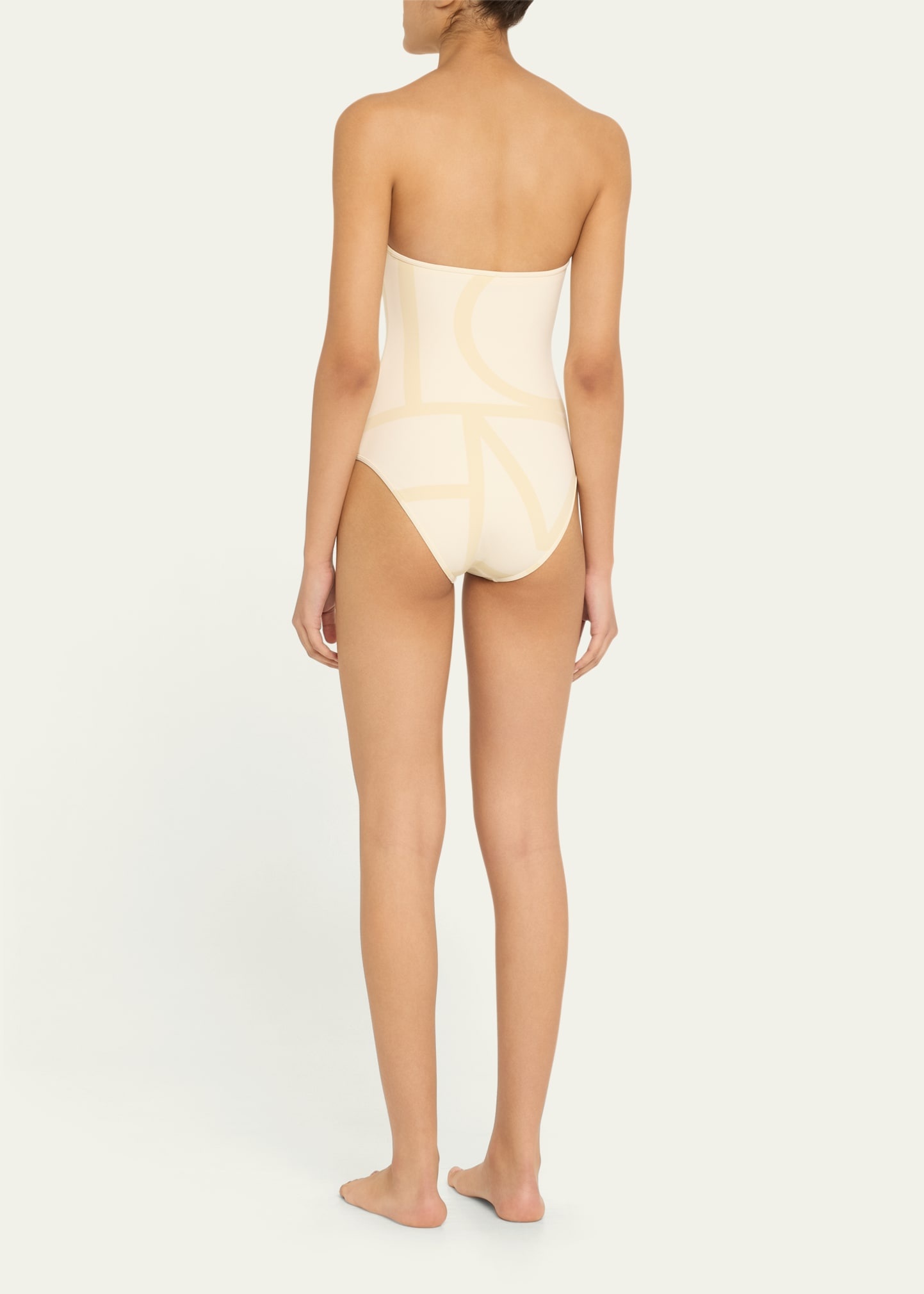Monogram Strapless One-Piece Swimsuit - 3