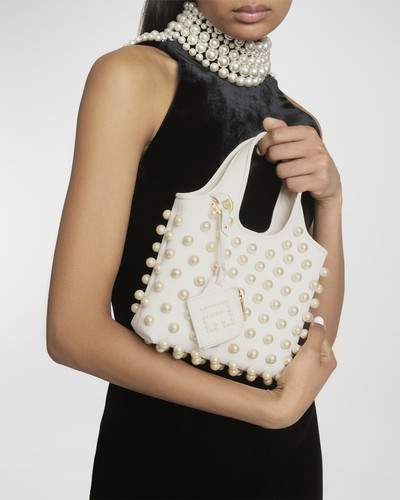 Balmain Small Grocery Pearly Top-Handle Bag outlook