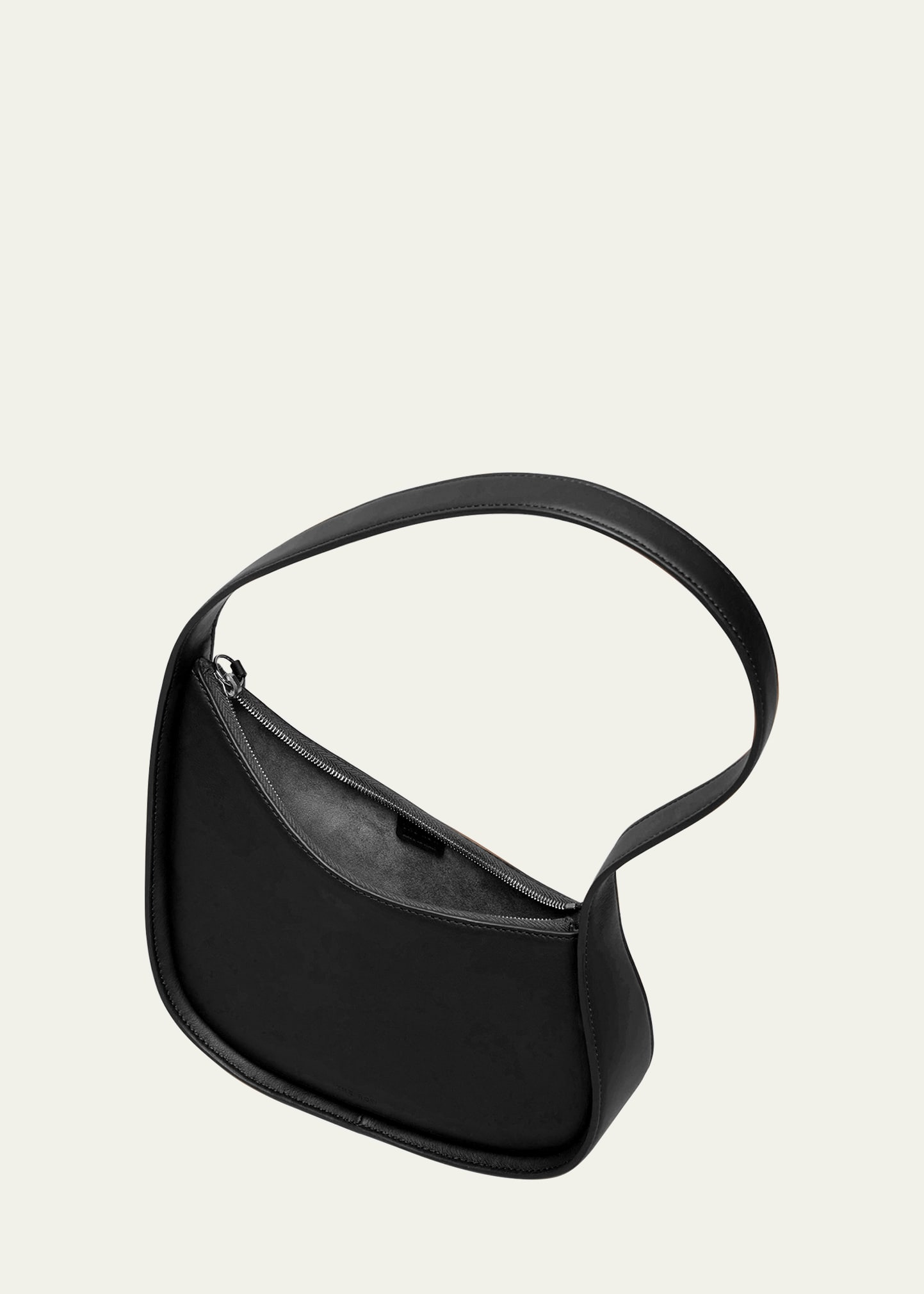 Half Moon Hobo Bag in Calfskin Leather - 4