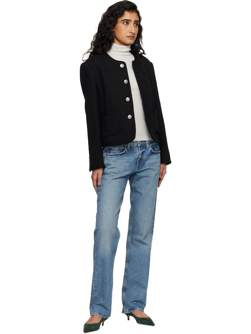 Dunst Black Classic Boucle Tweed Jacket outlook