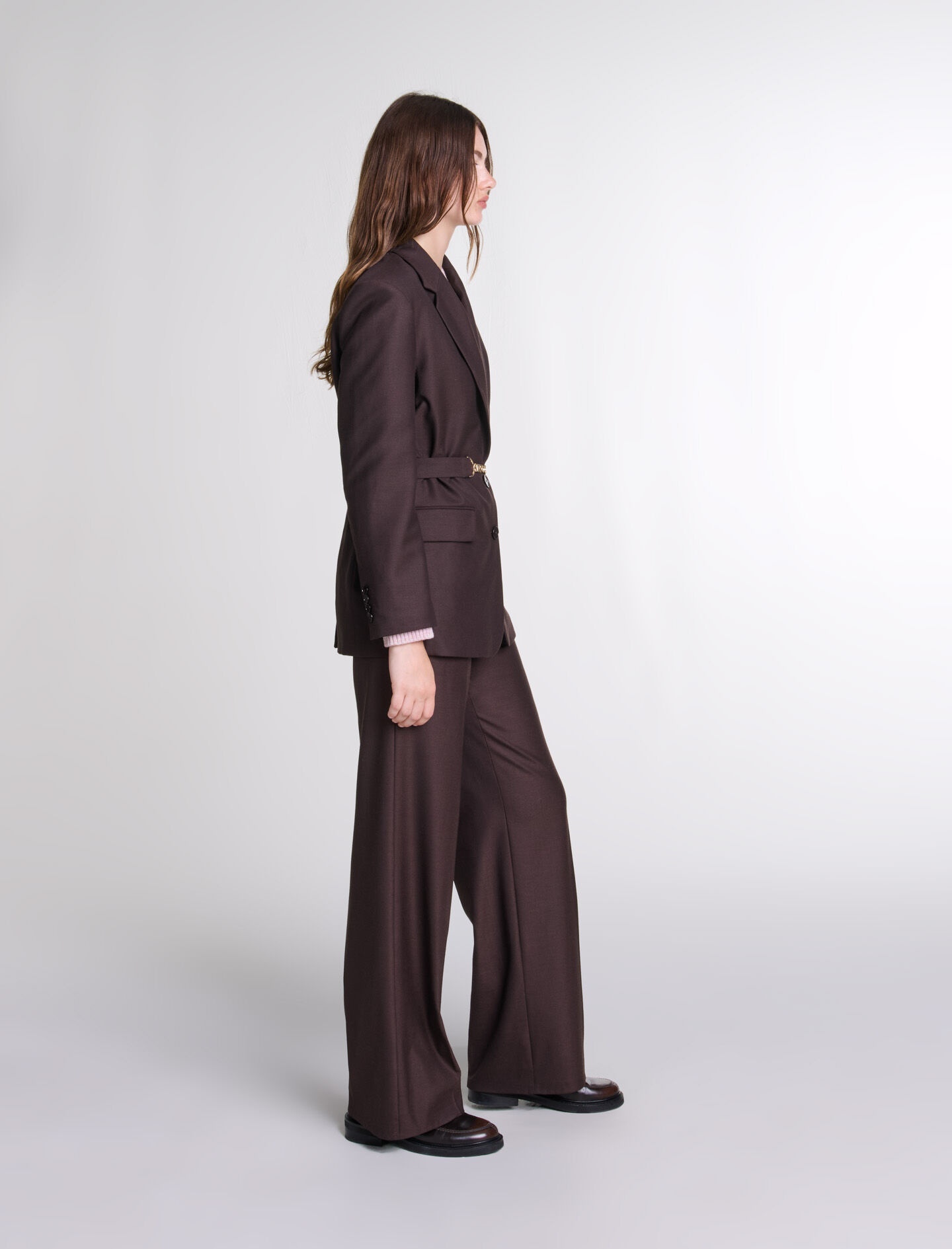 Wide-leg suit trousers - 9