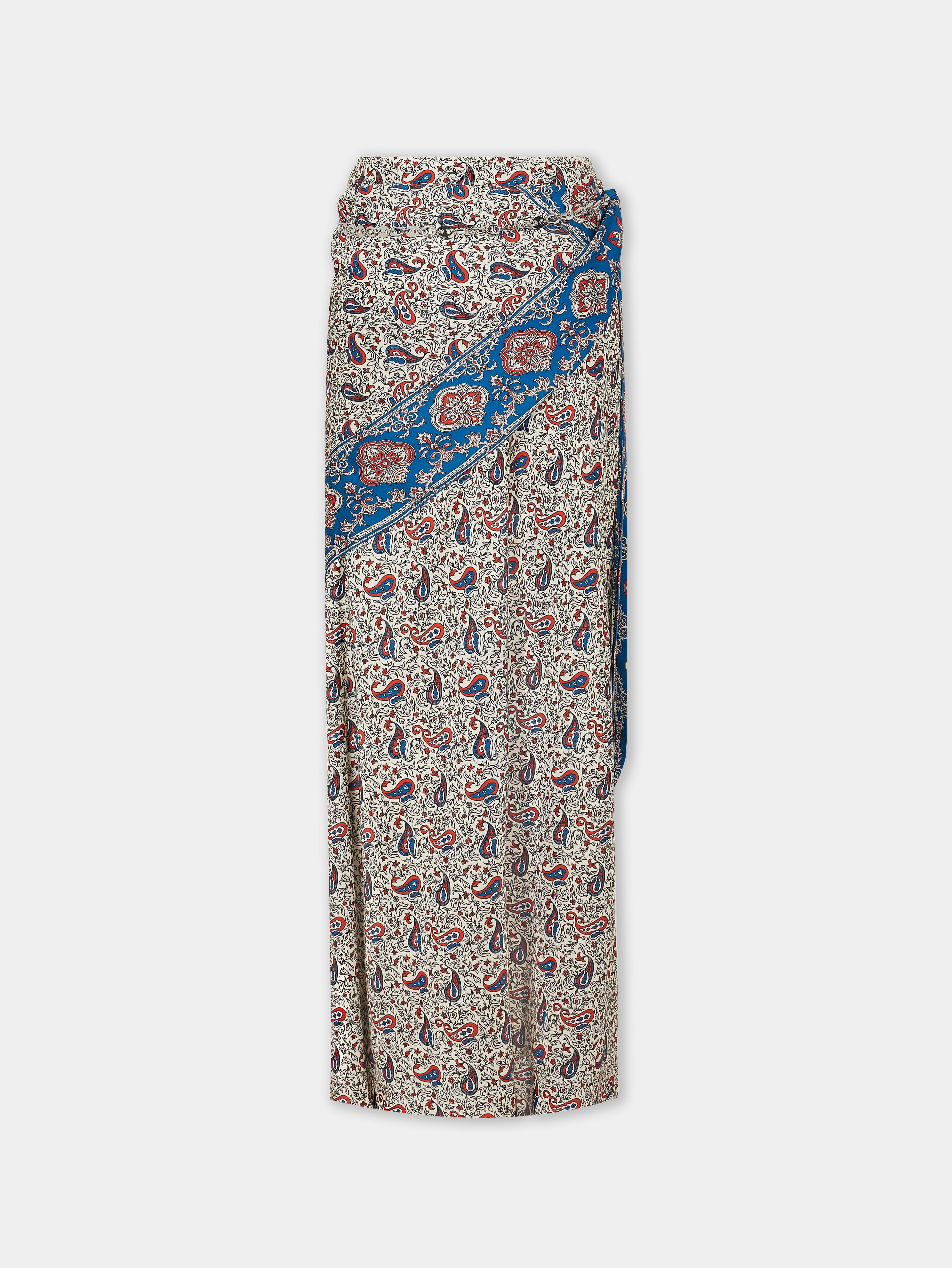 LONG SKIRT IN PRINTED SATIN - 7