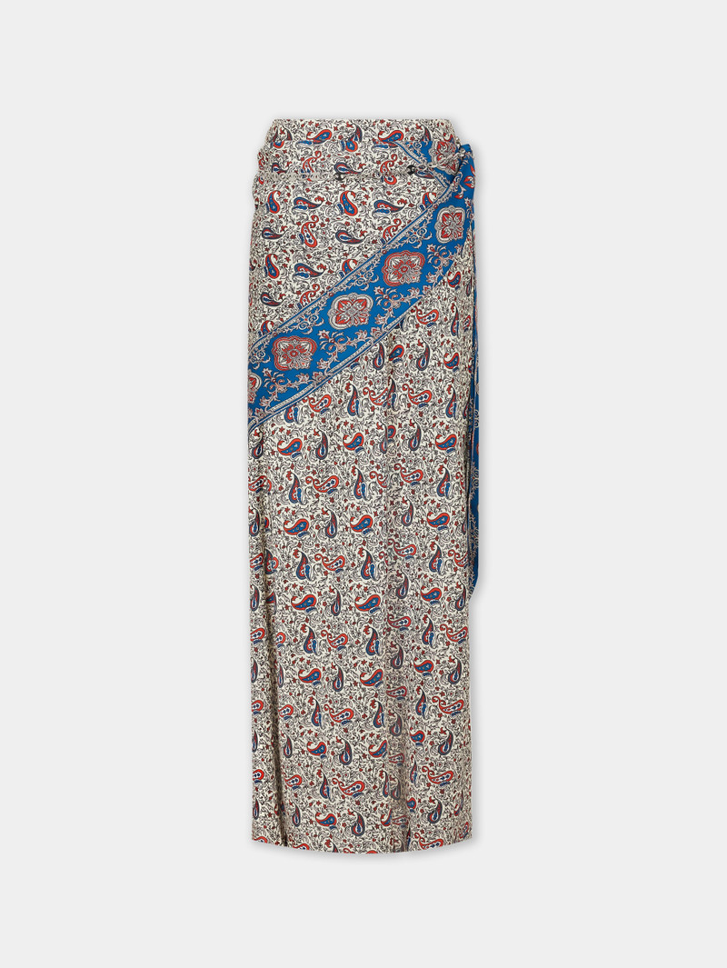 LONG SKIRT IN PRINTED SATIN 7