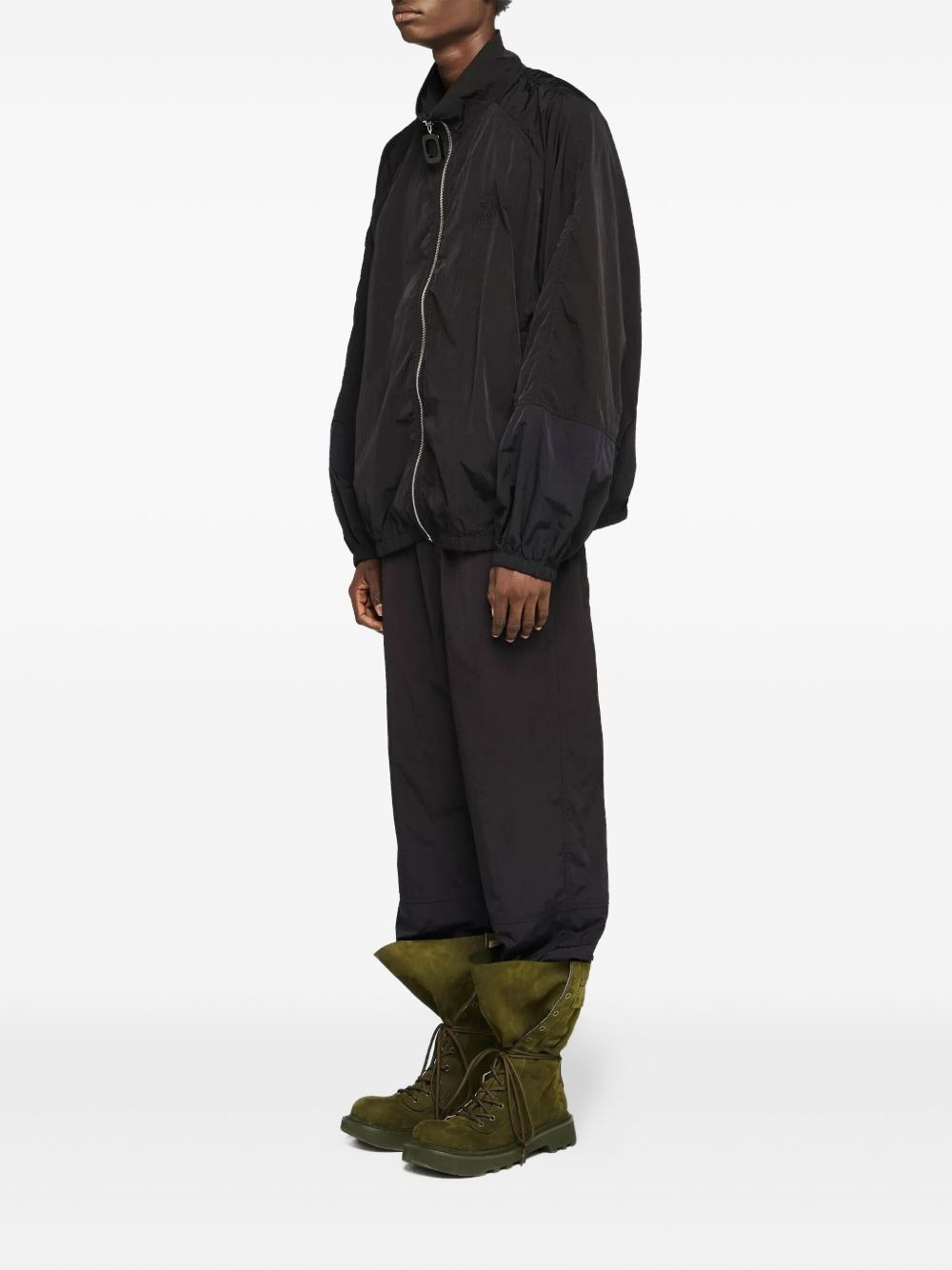 zip-fastening raglan-sleeve bomber jacket - 2