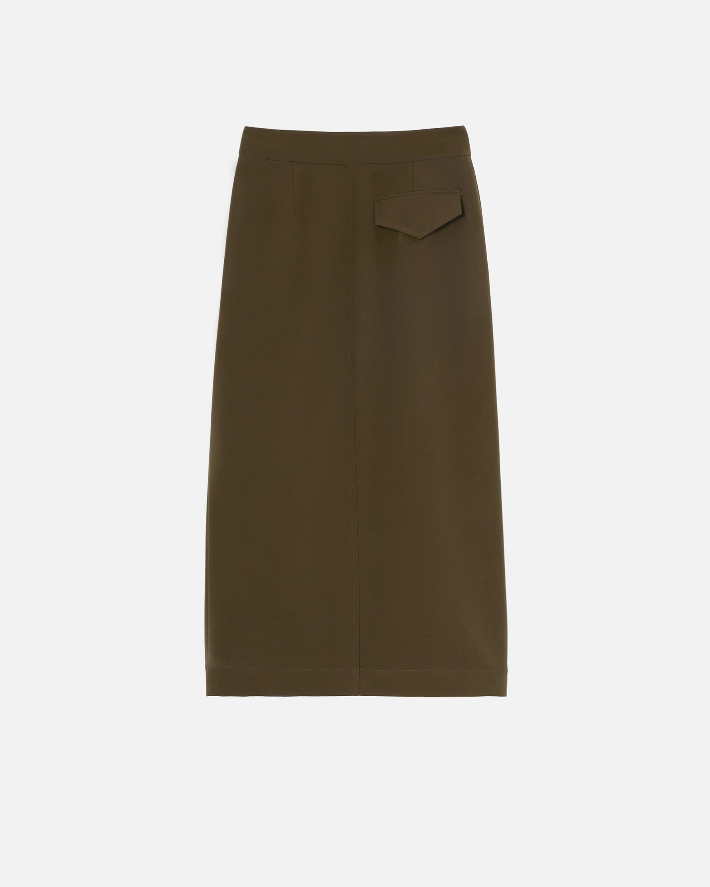 LONG UTILITY SKIRT IN FLUID FABRIC - 6