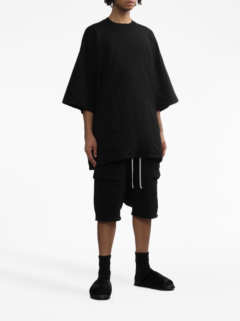 drawstring-hem half-sleeved T-Shirt - 2