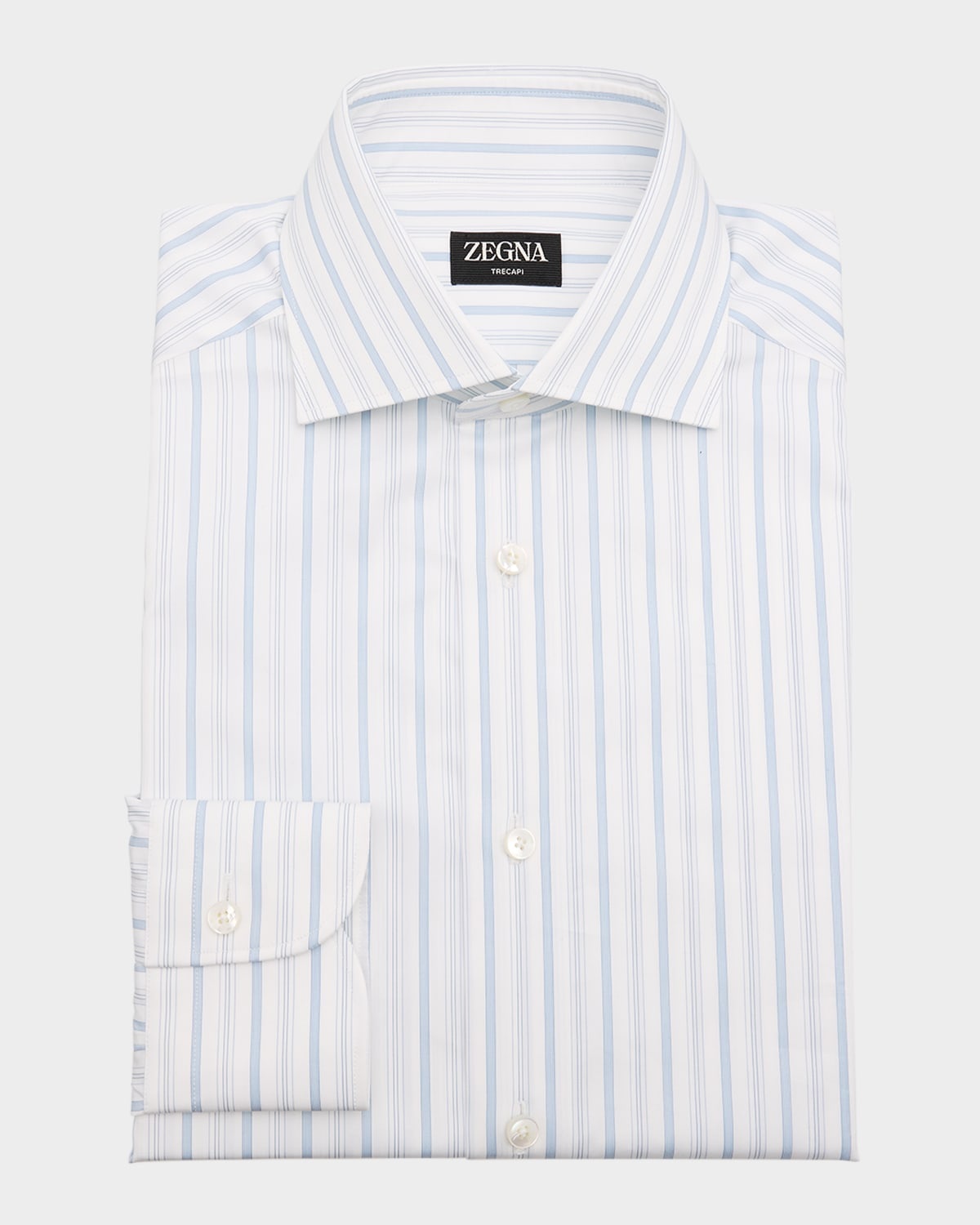 Men's Multi-Stripe Trecapi Cotton Dress Shirt - 1
