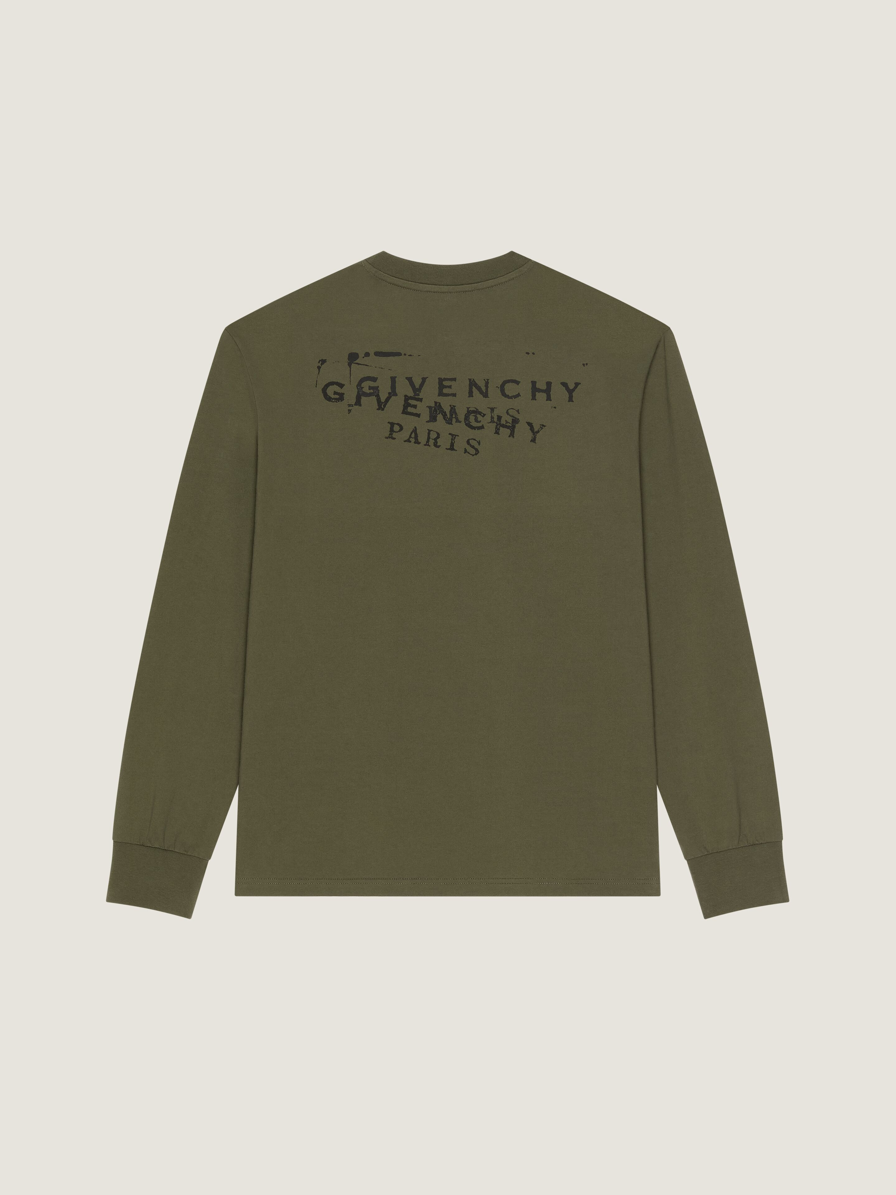 T-SHIRT IN COTTON WITH GIVENCHY STAMP PRINT - 2