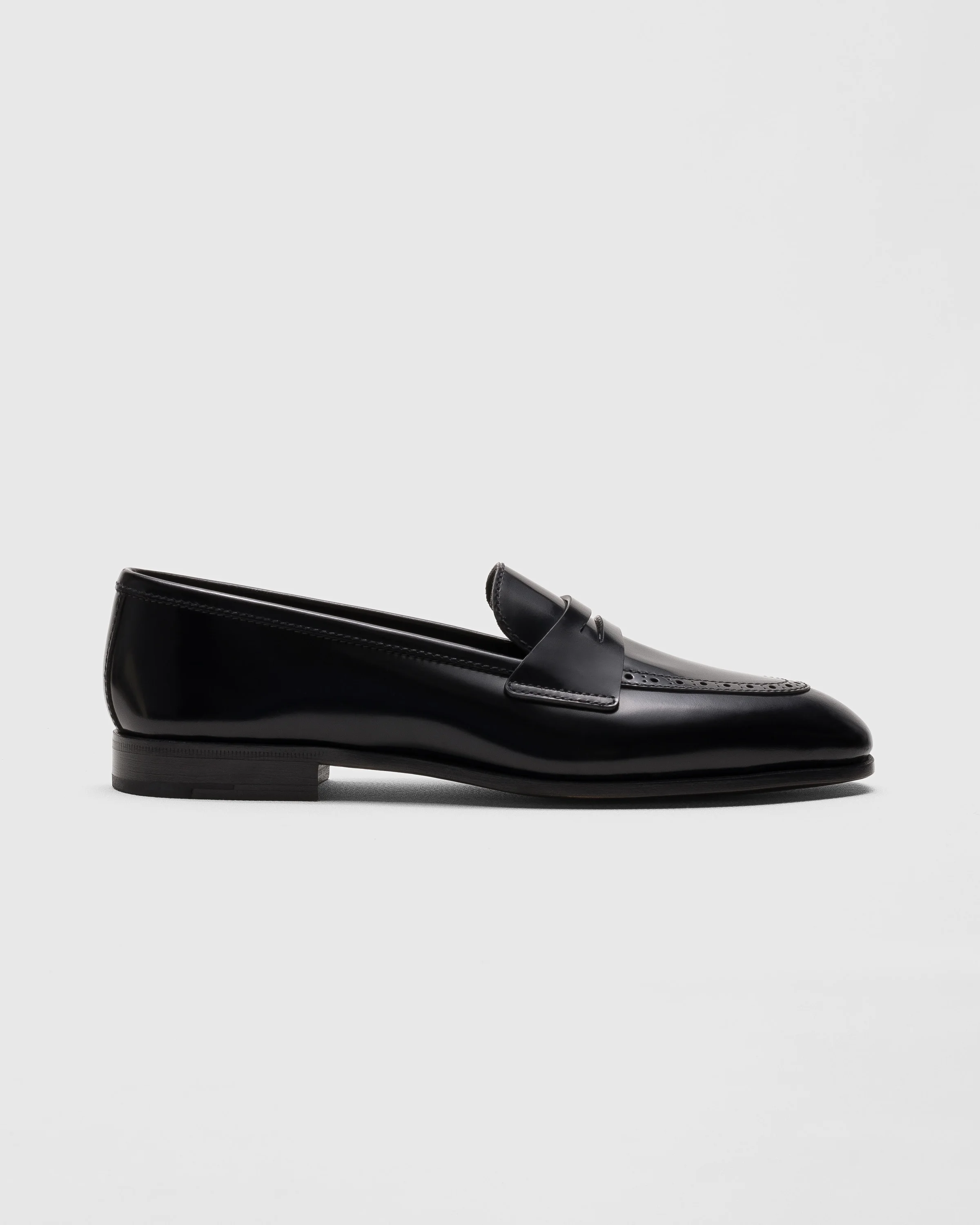 Polished Fumé Leather Loafer - 1