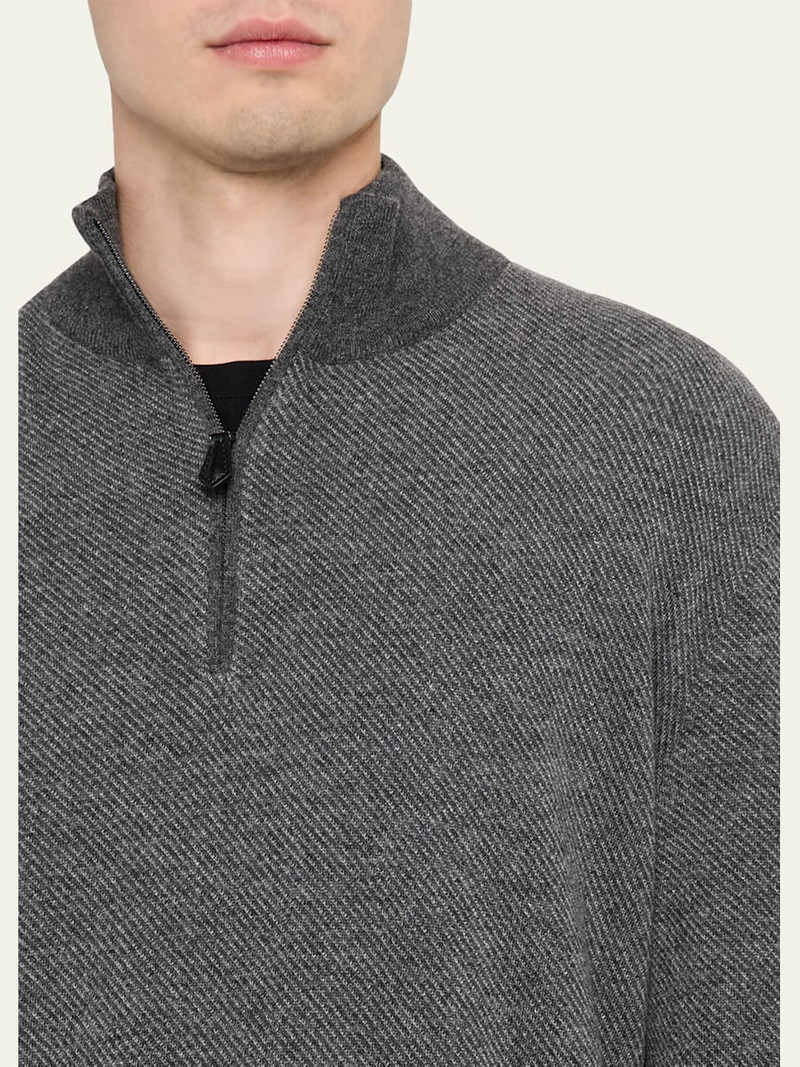 Loro Piana Men's Roadster Cashmere Quarter-Zip Sweater outlook