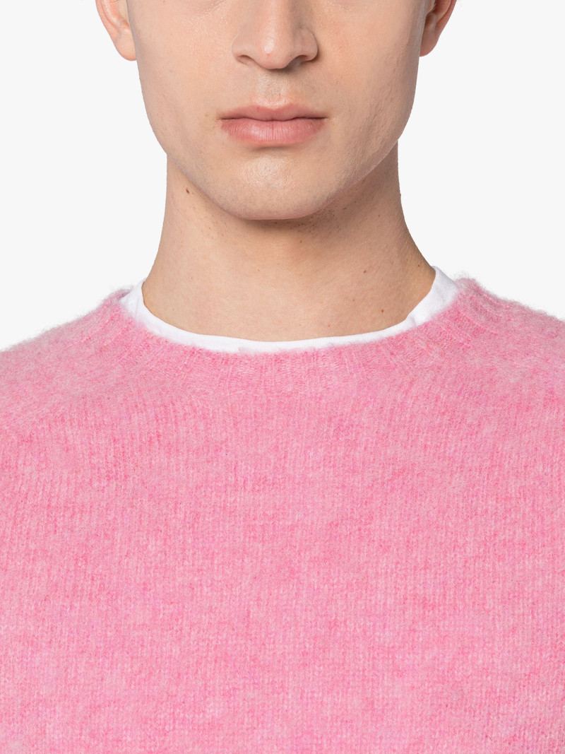 HUTCHINS PINK WOOL CREWNECK SWEATER 5