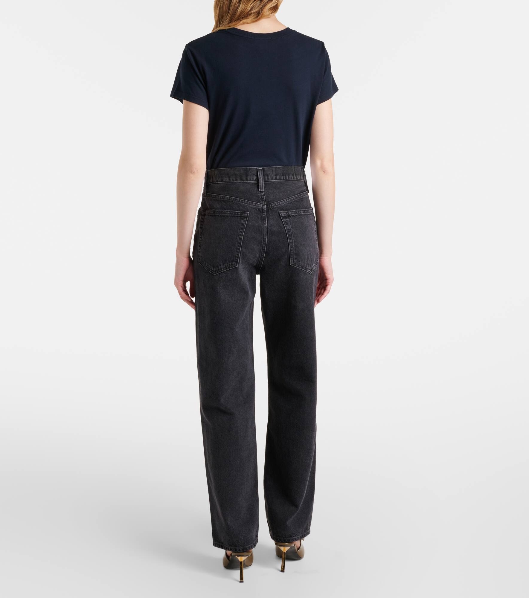 V-Waist Baggy high-rise wide-leg jeans - 3
