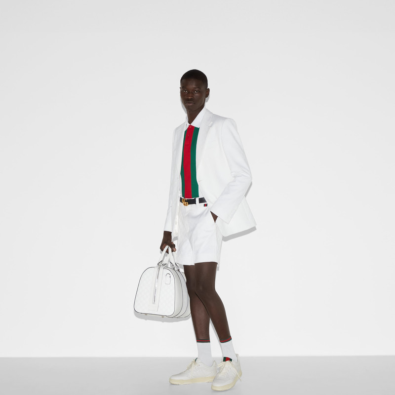 Polyester GG jacquard shorts with Web 6