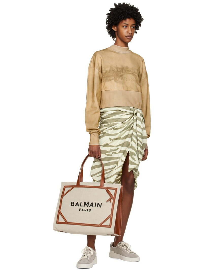 Balmain Taupe Cropped Sweatshirt outlook