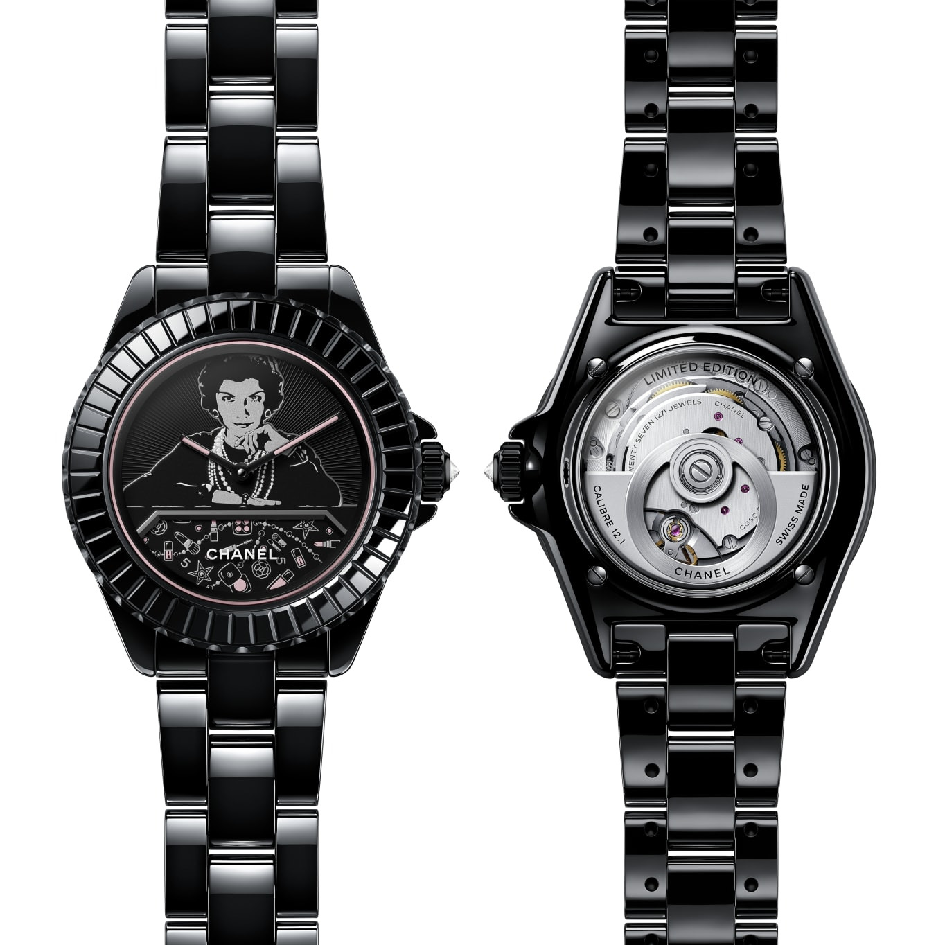 MADEMOISELLE J12 BLUSH WATCH CALIBER 12.1, 38 MM - 3