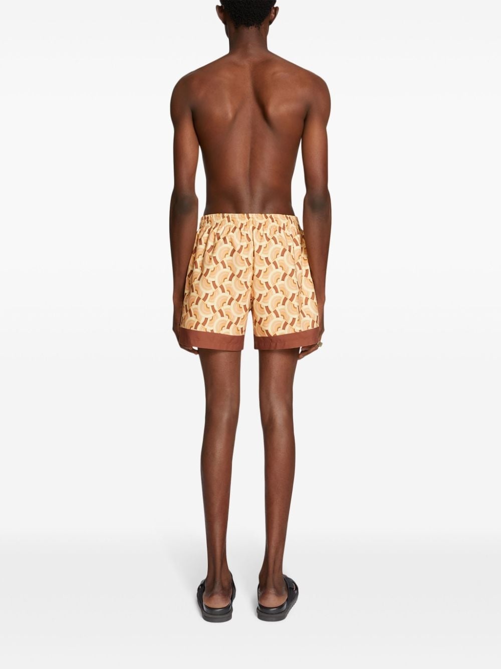 geometric-print swim shorts - 5