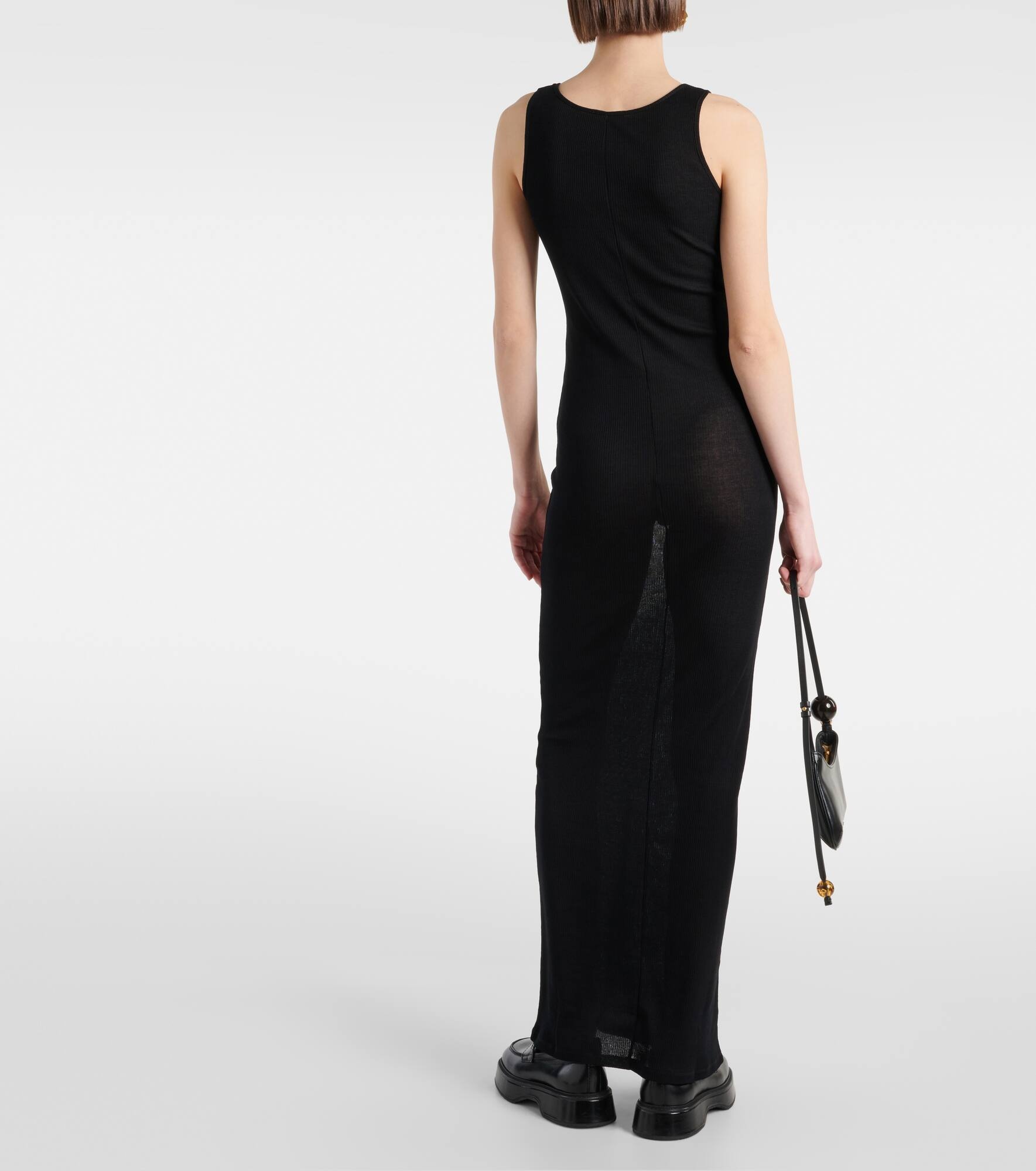 Knitted cotton maxi dress - 3