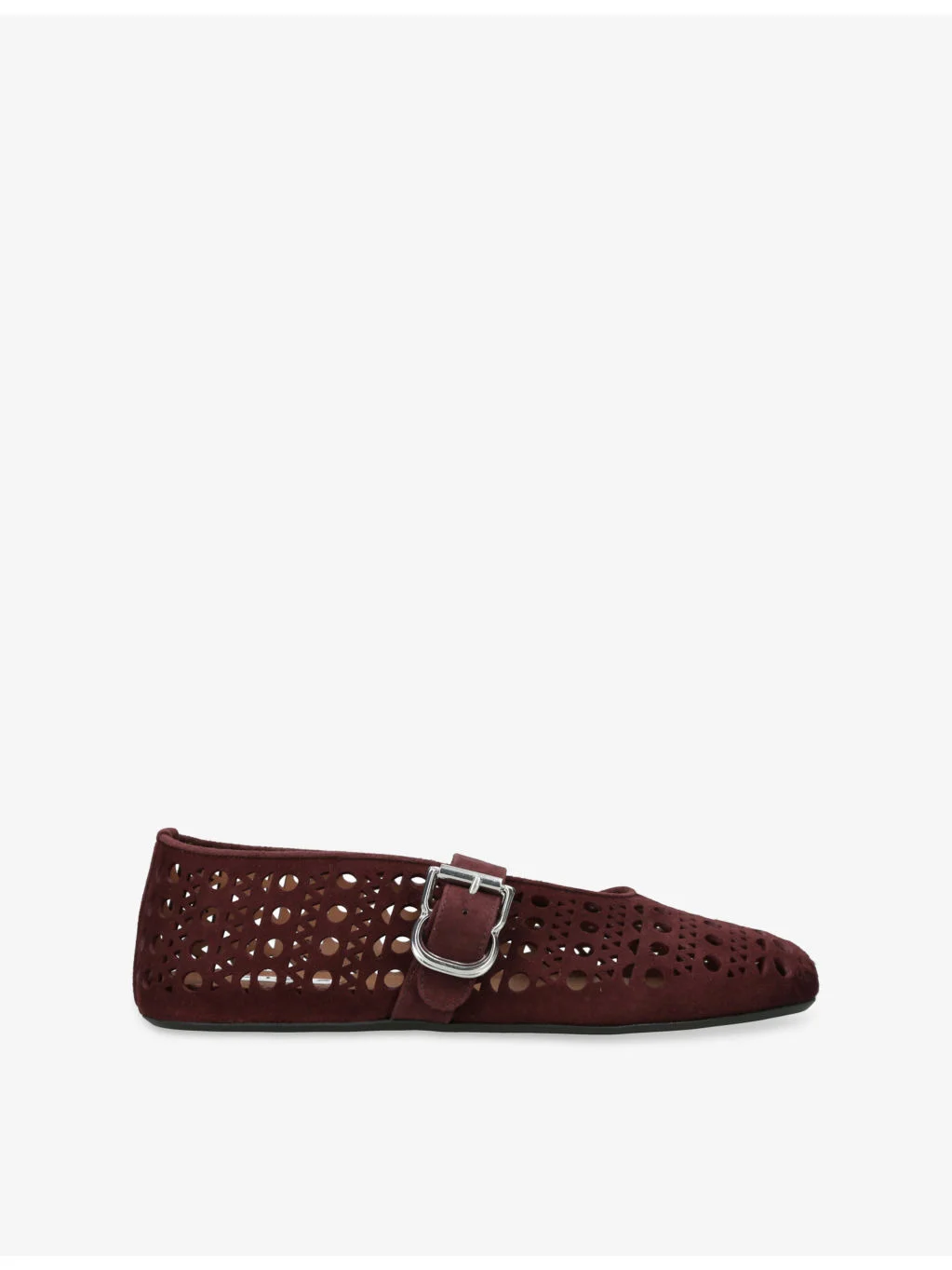 Vienne Suede Mary Jane Ballet Flats - 1