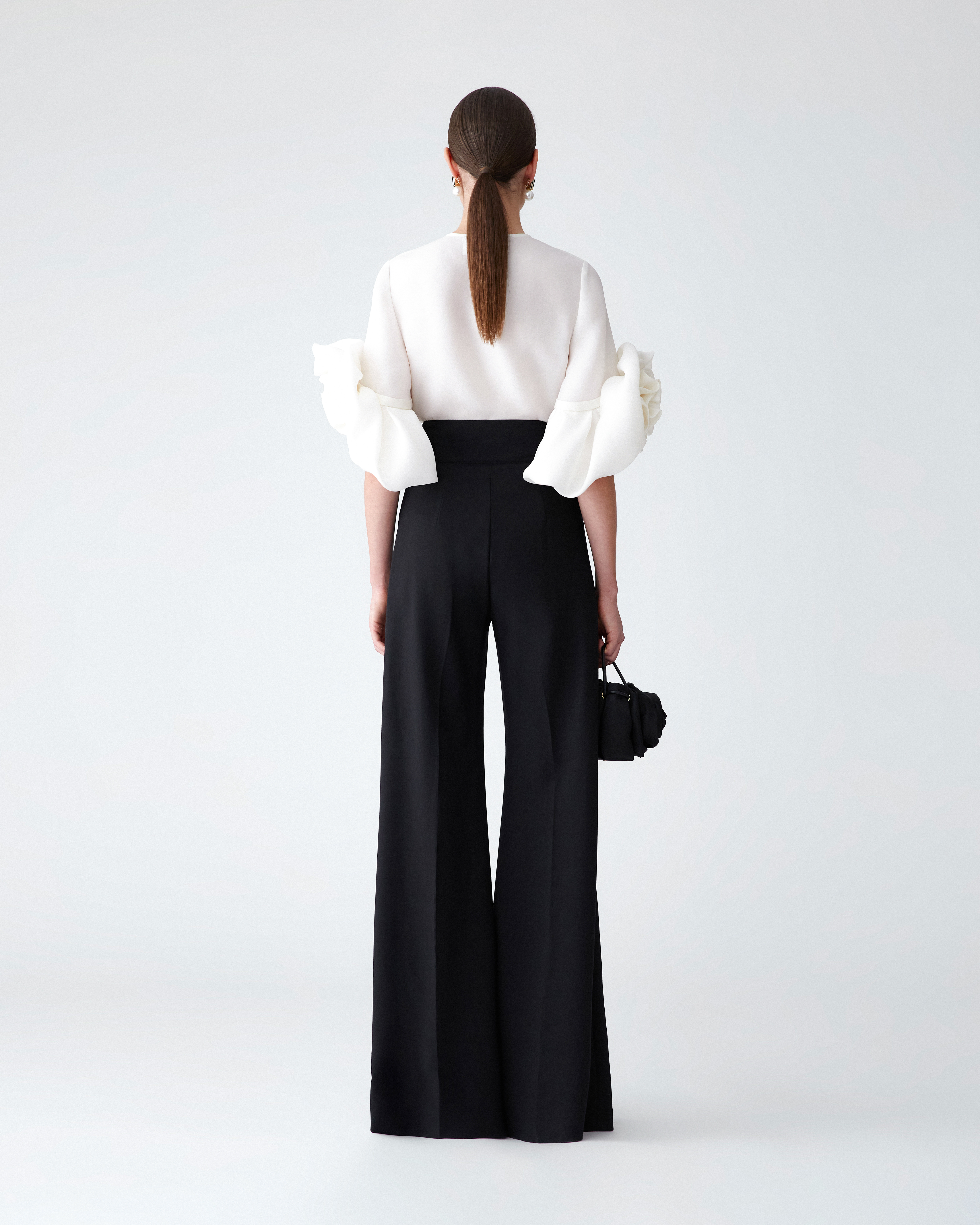 Gazar Blouse with Rosettes - 3