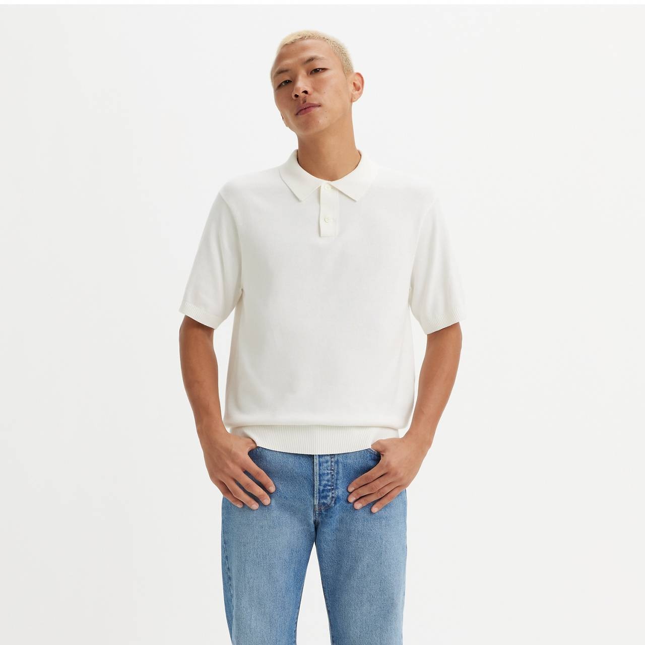 SWEATER KNIT POLO SHIRT - 2