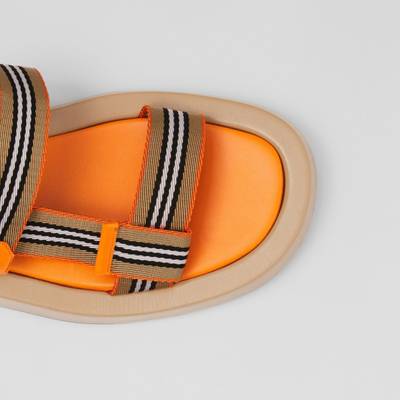 Burberry Icon Stripe Strap Lambskin Sandals outlook