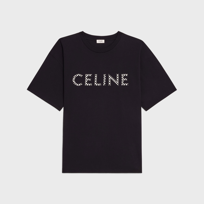 CELINE LOOSE T-SHIRT IN COTTON JERSEY WITH STUDS 1
