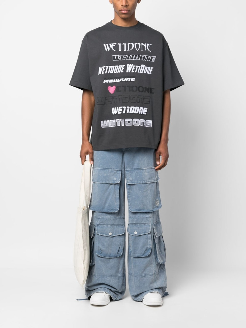 We11done logo-print cotton T-shirt outlook