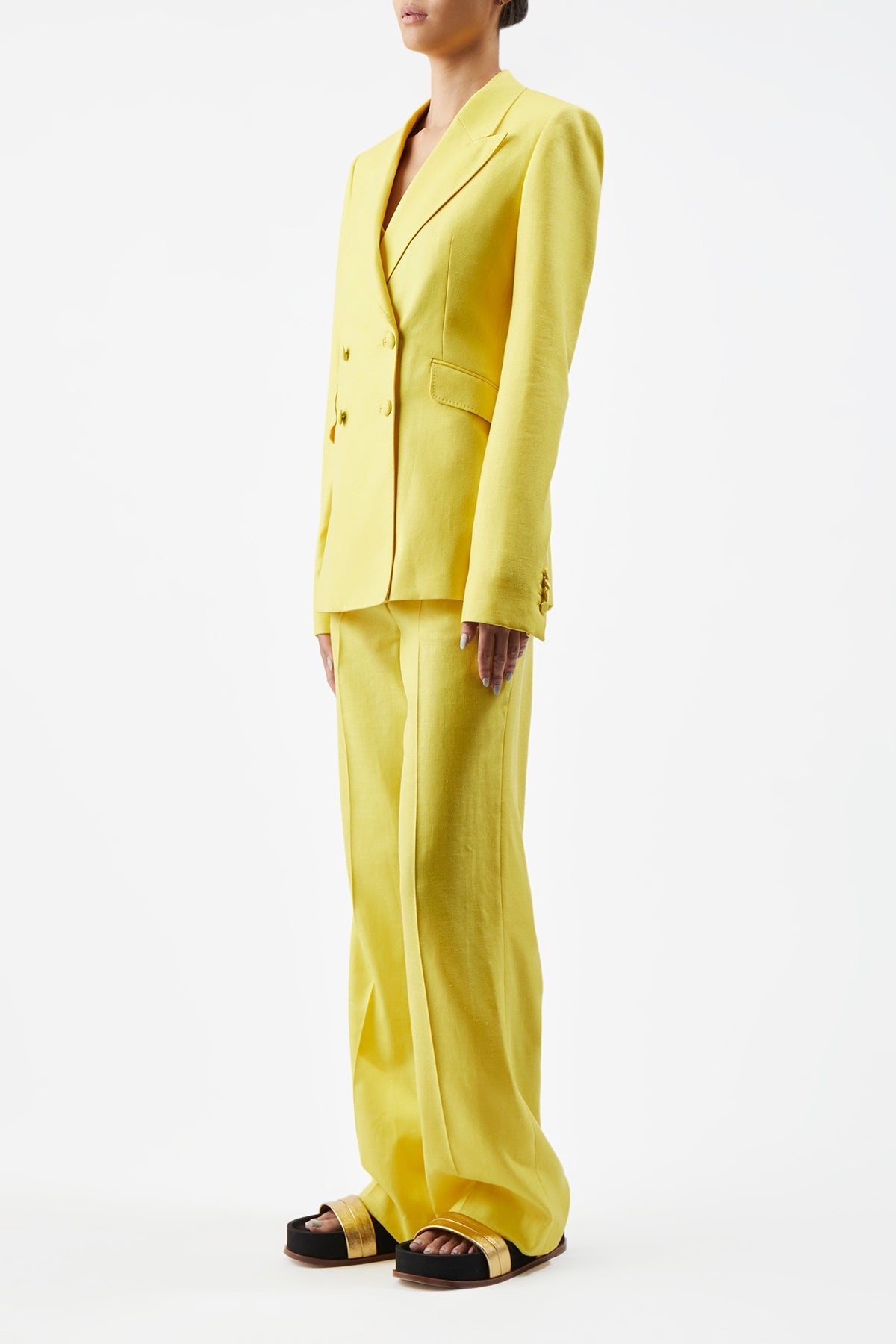 Stephanie Blazer in Silk Wool with Linen - 4