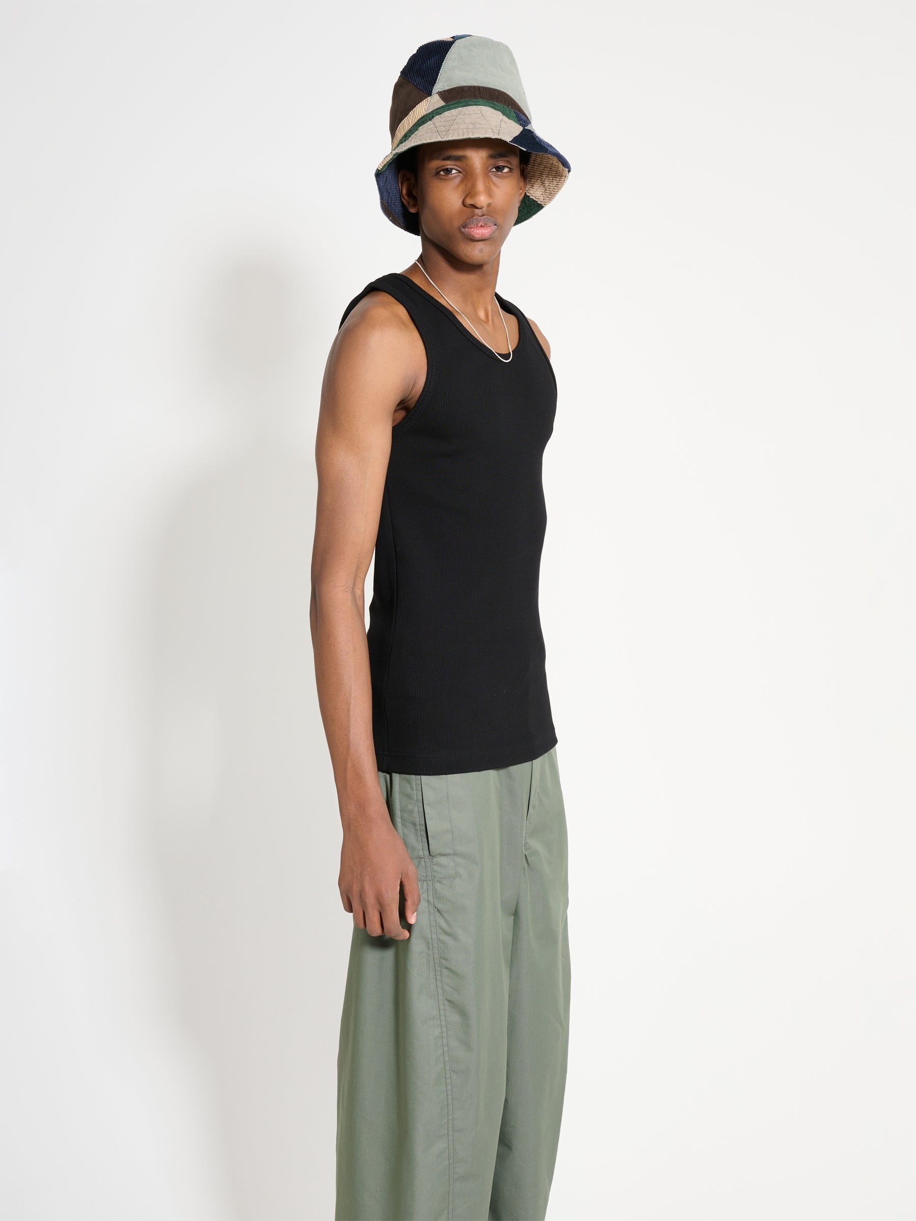 JUNYA WATANABE MAN COTTON NYLON RIB KNIT BLACK - 3