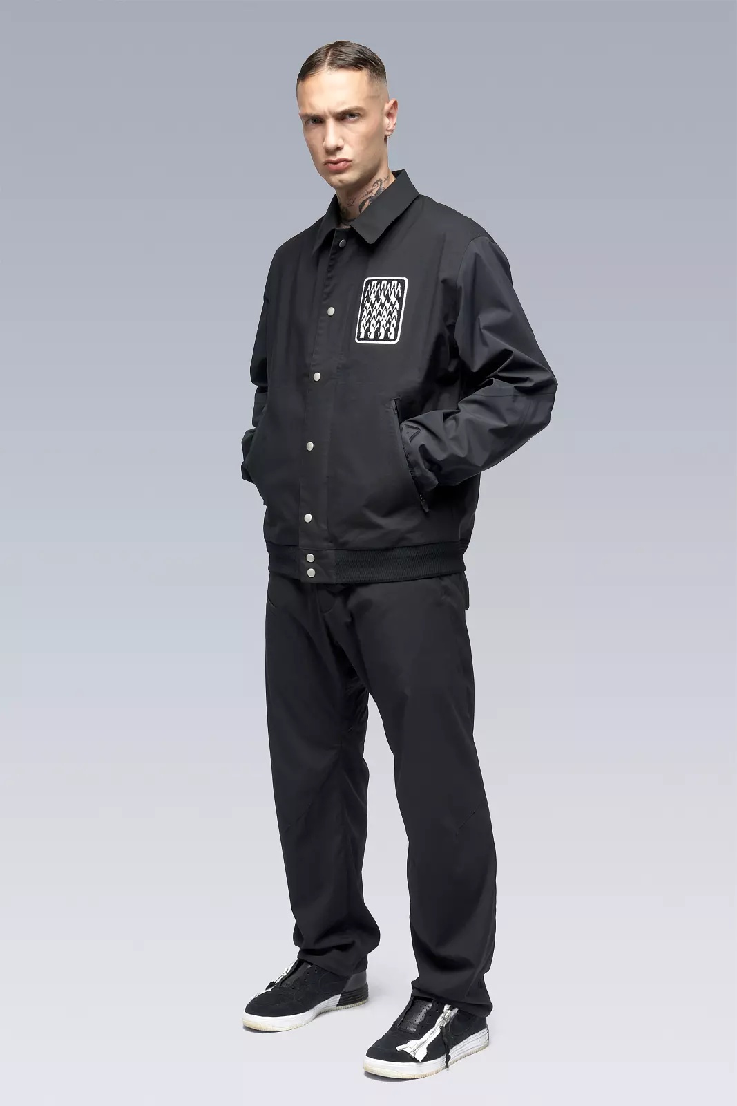 J94-VT 3L Varsity Jacket Black/Black - 11