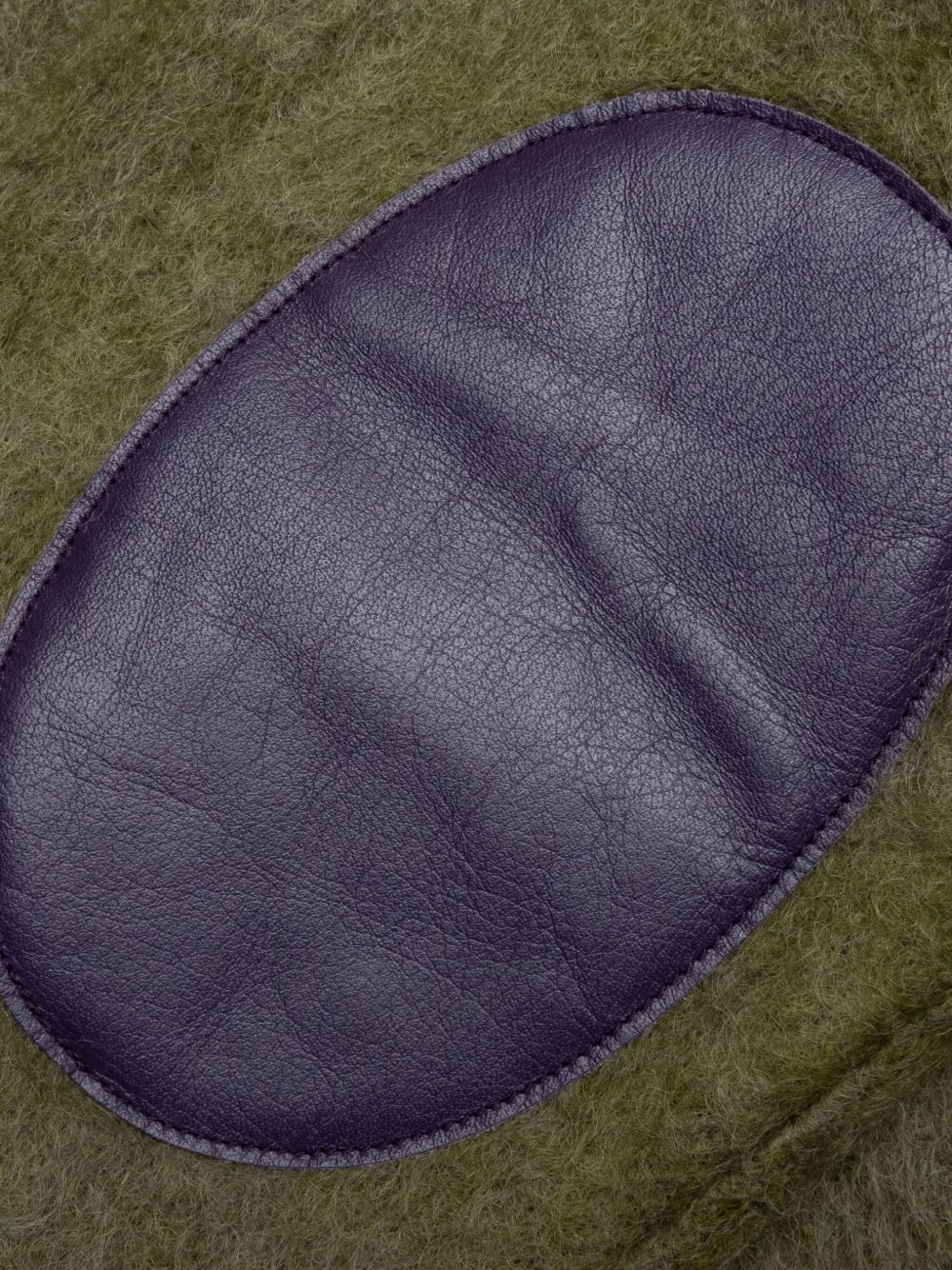 leather-patch cardigan - 4